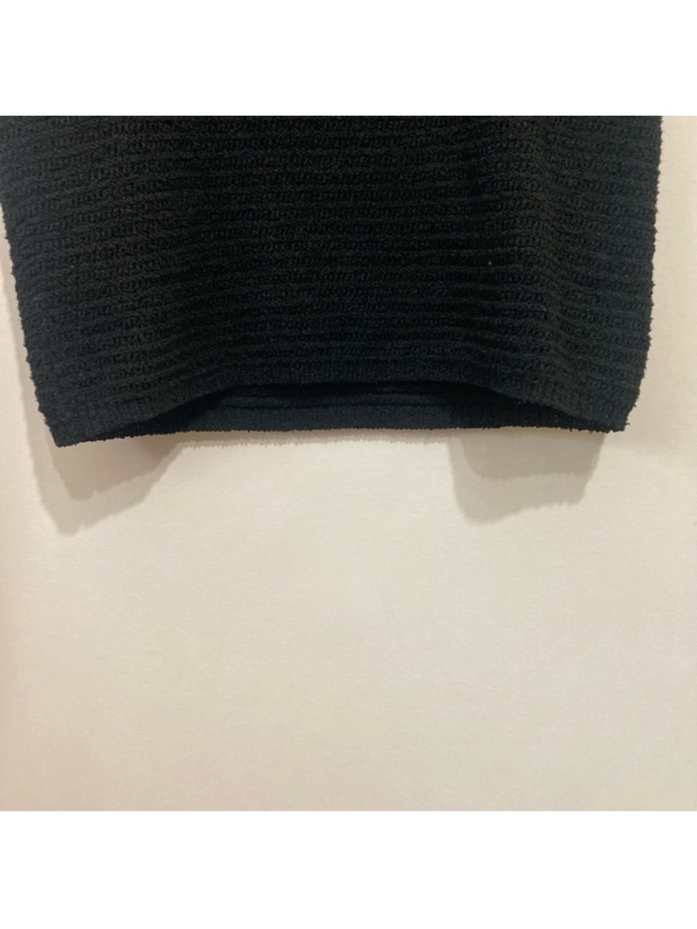 Oak + Fort Black Ribbed Knit Semi-Cropped Tank Top Size Large - Picture 8 of 10